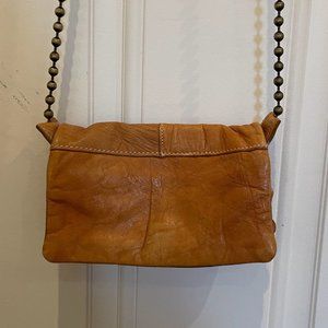 Free People tan leather crossbody bag